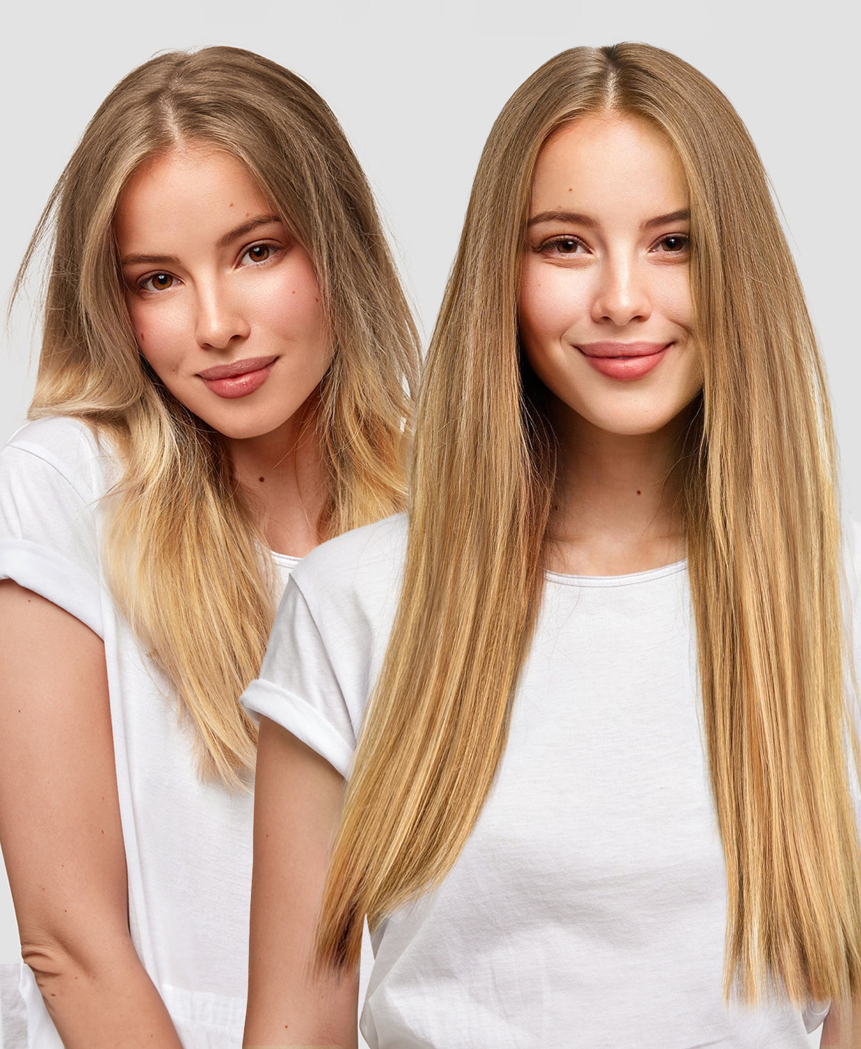 tape-in hair extensions blonde balayage.