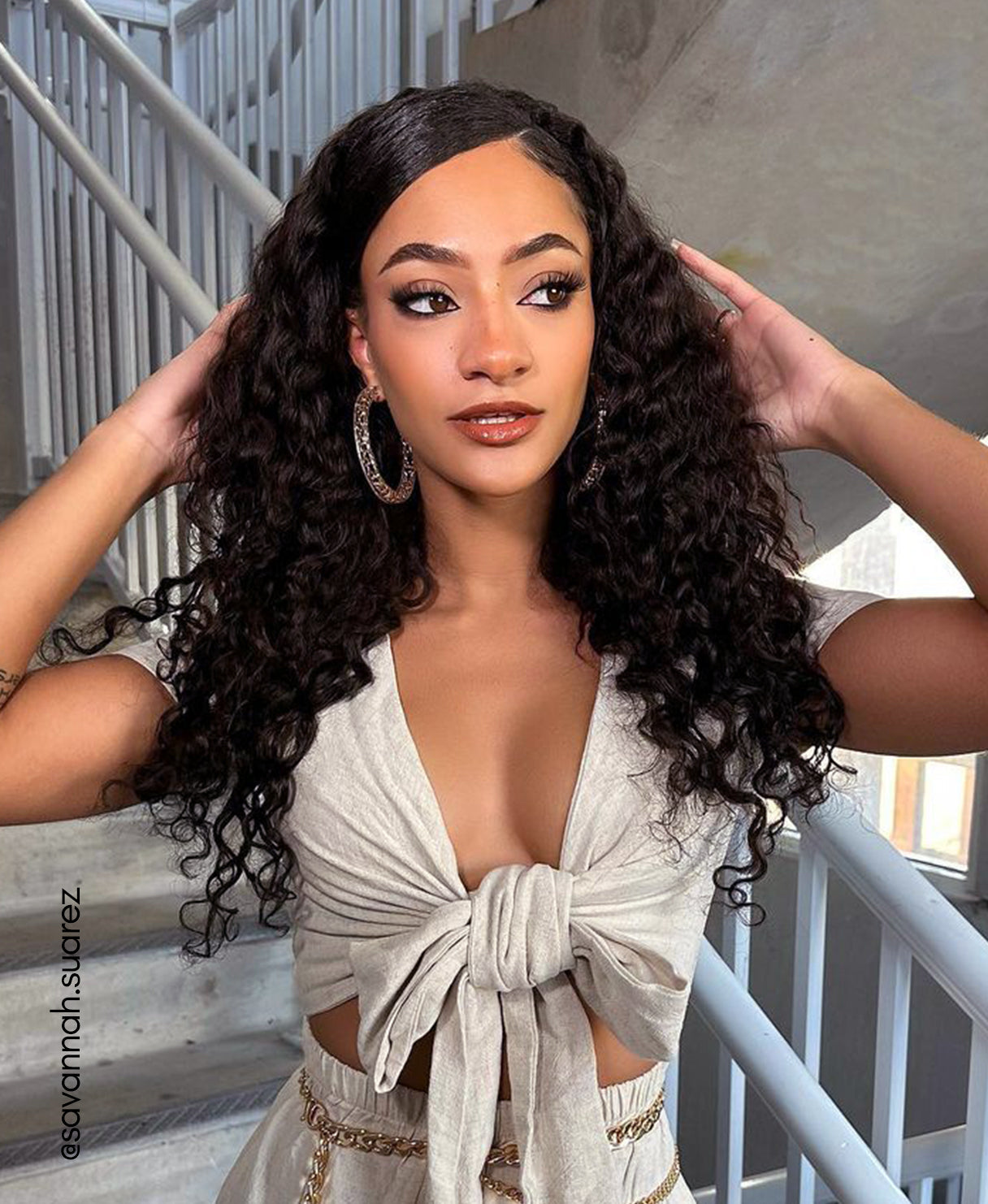 curly (3A curls) clip-in extensions chocolate brown.