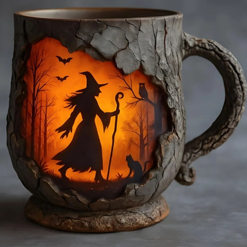 Sainishops™Resin Bigfoot Forest Flame Mark Cup