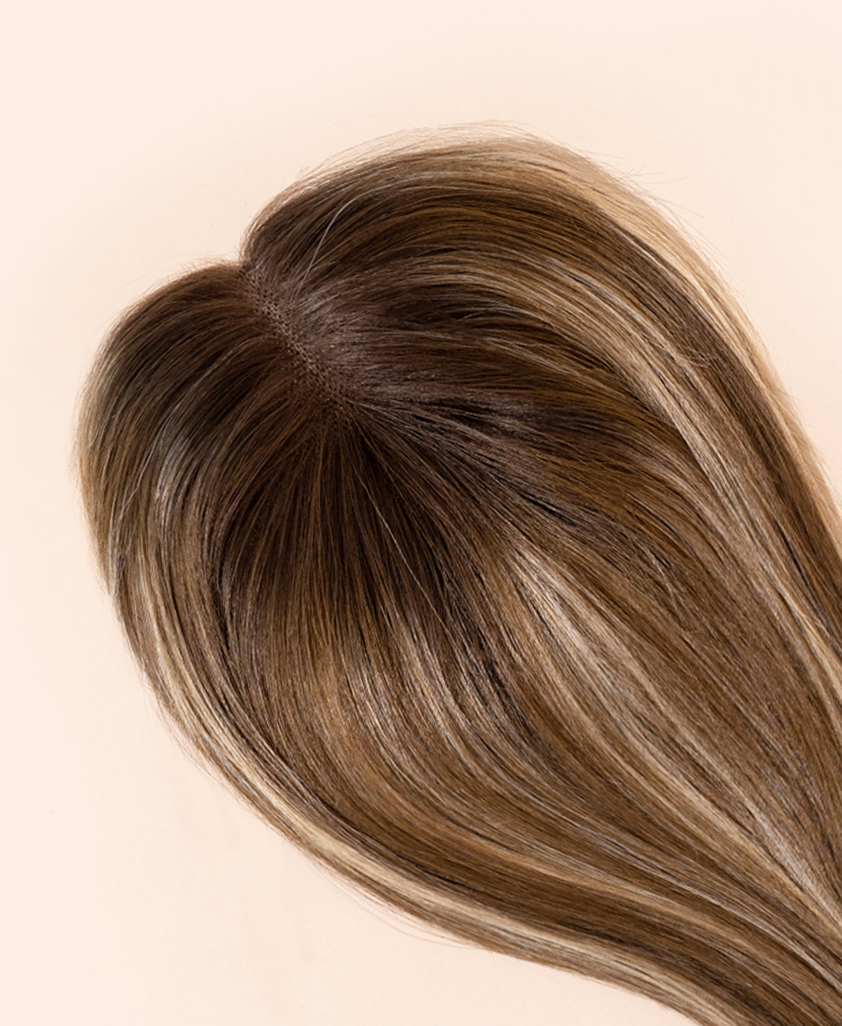 hair topper 12" brown balayage.