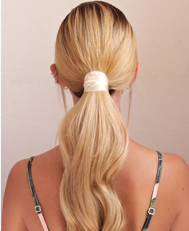 ponytail - honey blonde.