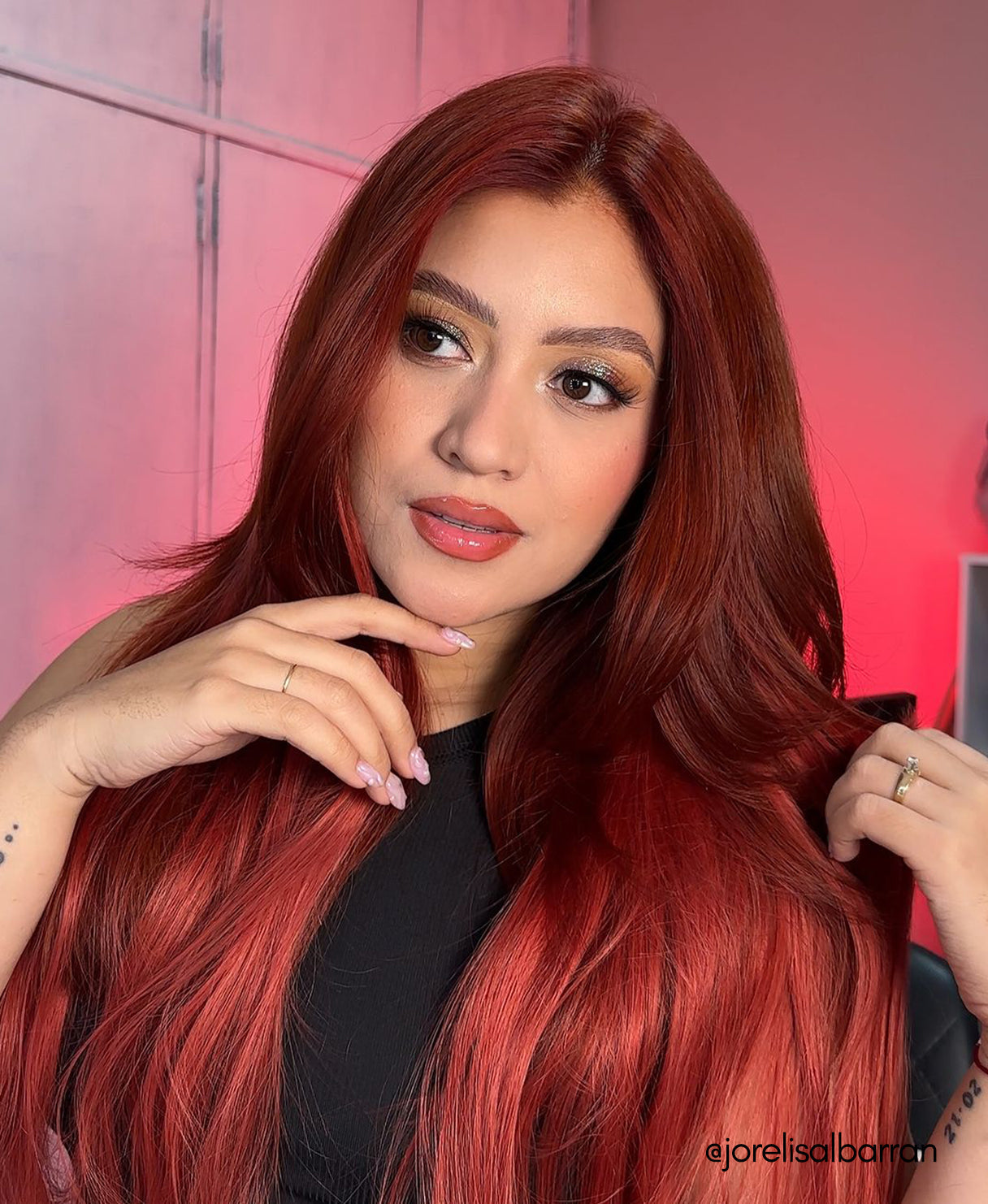 clip-in hair extensions copper.