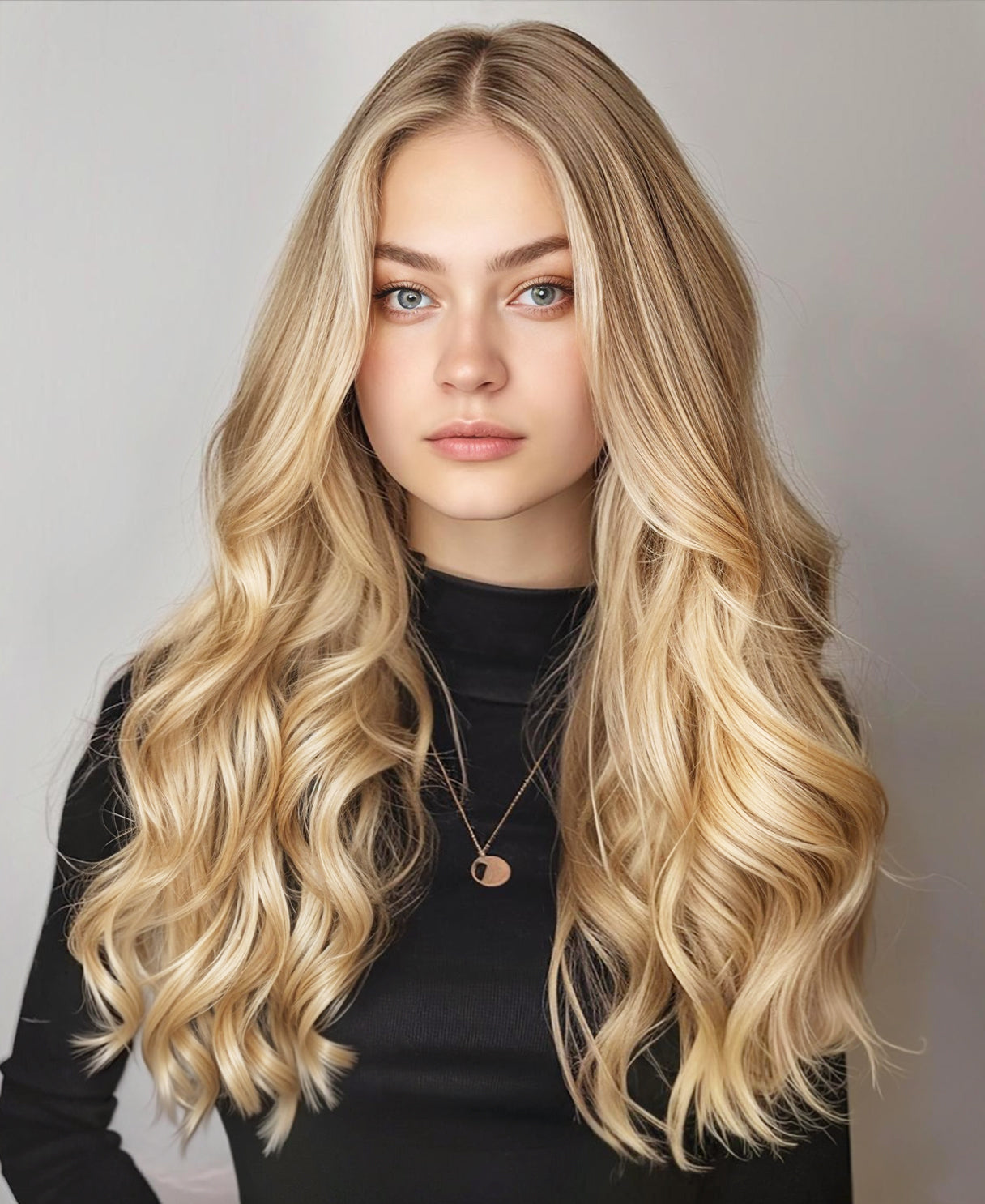 clip-in hair extensions honey blonde.