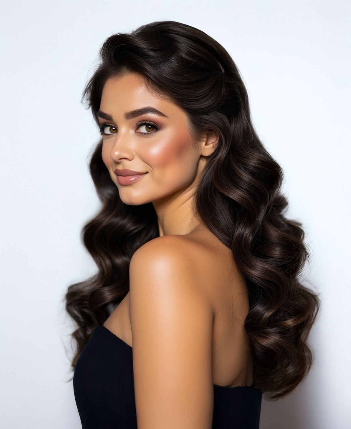 clip-in hair extensions chocolate brown.