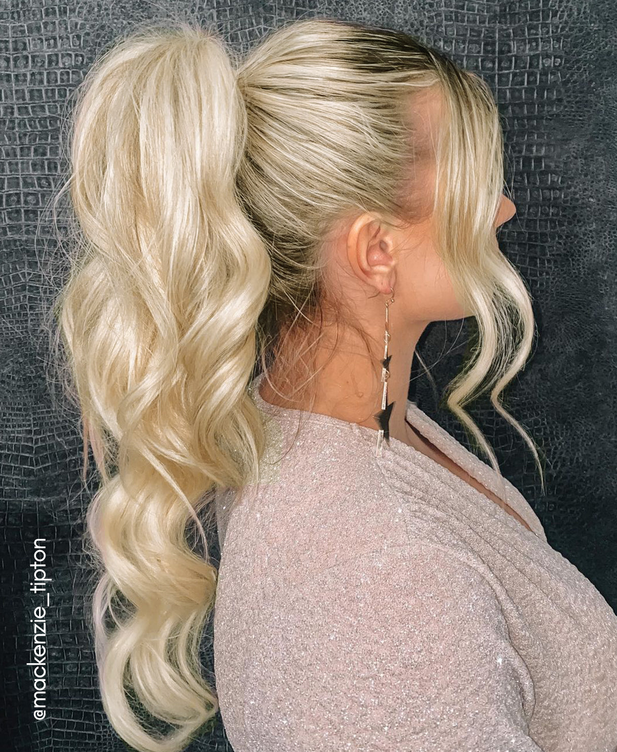 ponytail - light blonde.
