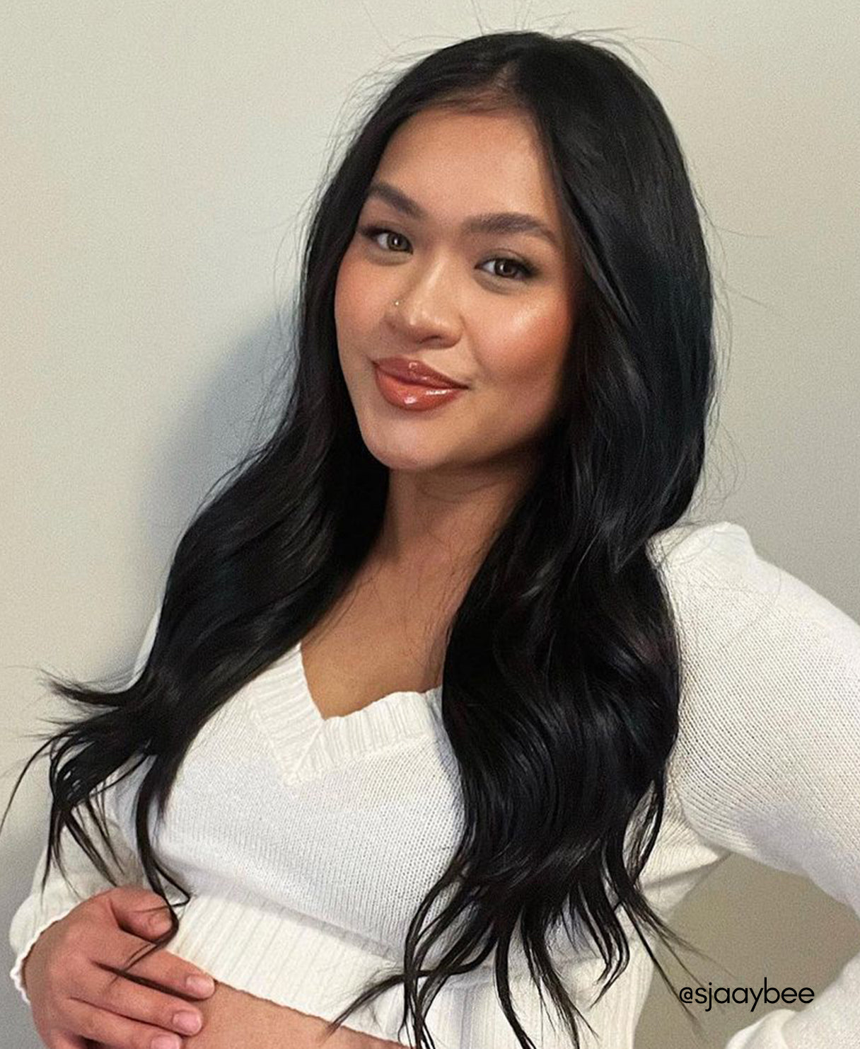 invisible clip-in hair extensions jet black.