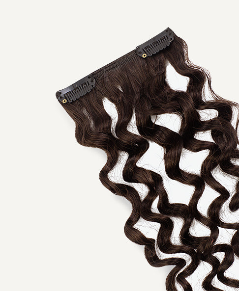 curly clip-in extensions starter set (#4).