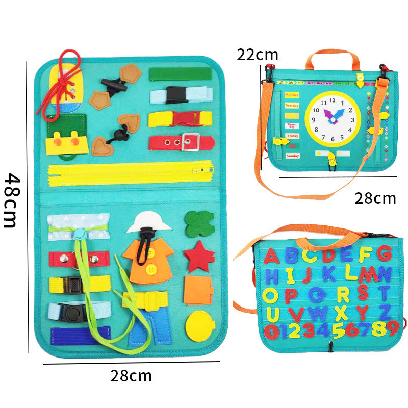 Sainishops™New Busy Book Children s Busy Board Dressing And Buttoning Learning Baby