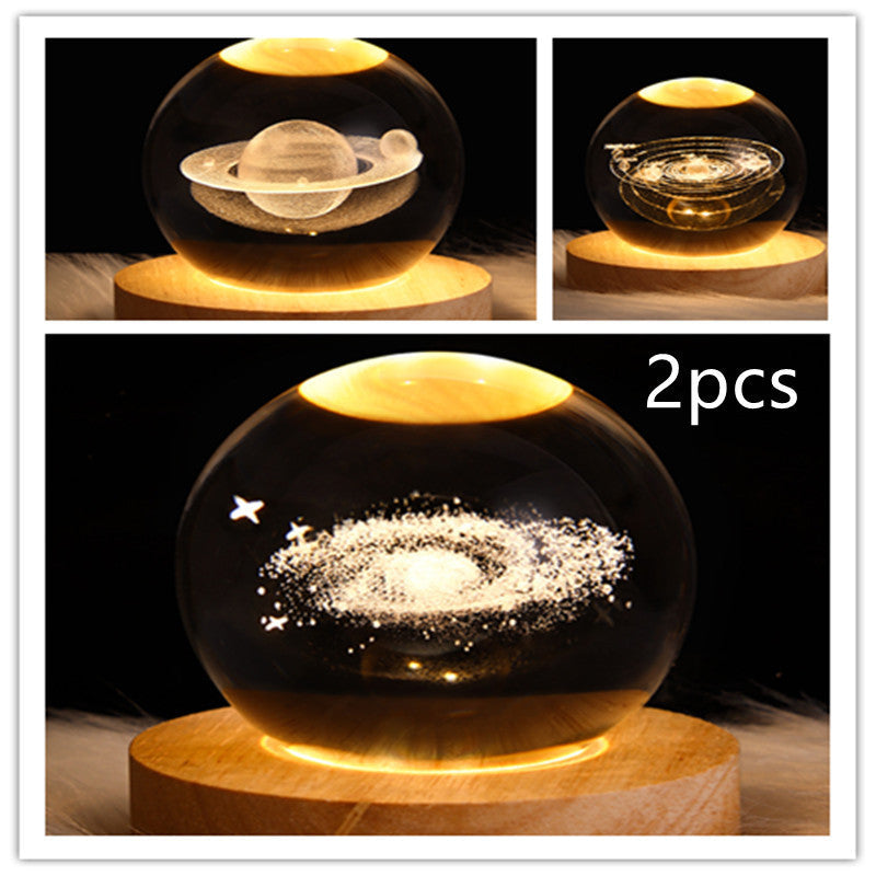 Sainishops™LED Night Light Galaxy Crystal Ball Table Lamp
