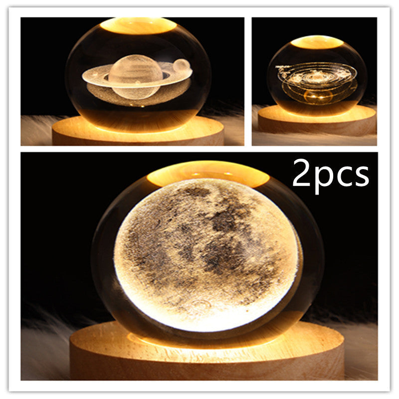 Sainishops™LED Night Light Galaxy Crystal Ball Table Lamp