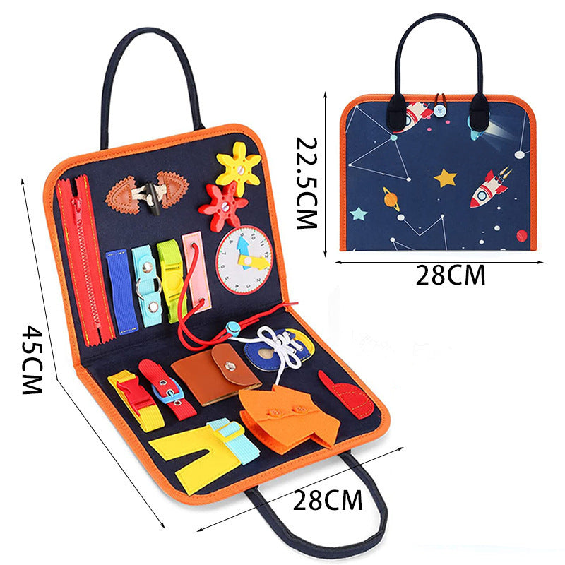Sainishops™New Busy Book Children s Busy Board Dressing And Buttoning Learning Baby