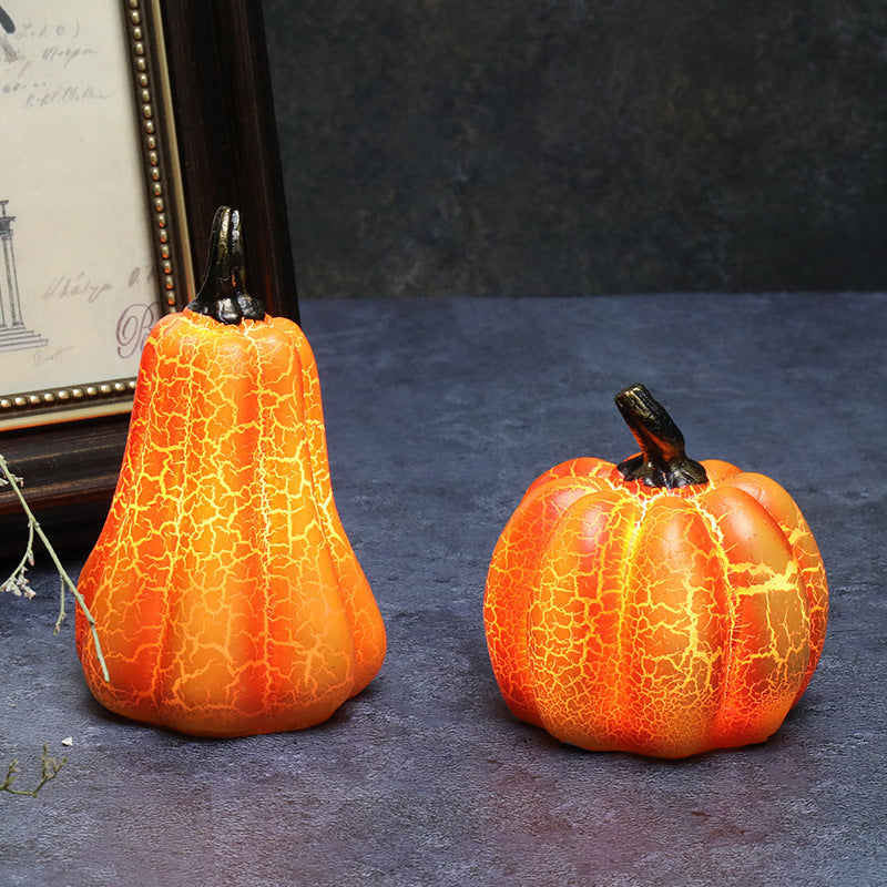 Sainishops™New Halloween Pumpkin Lantern Simulation Pumpkin LED Candle Lamp
