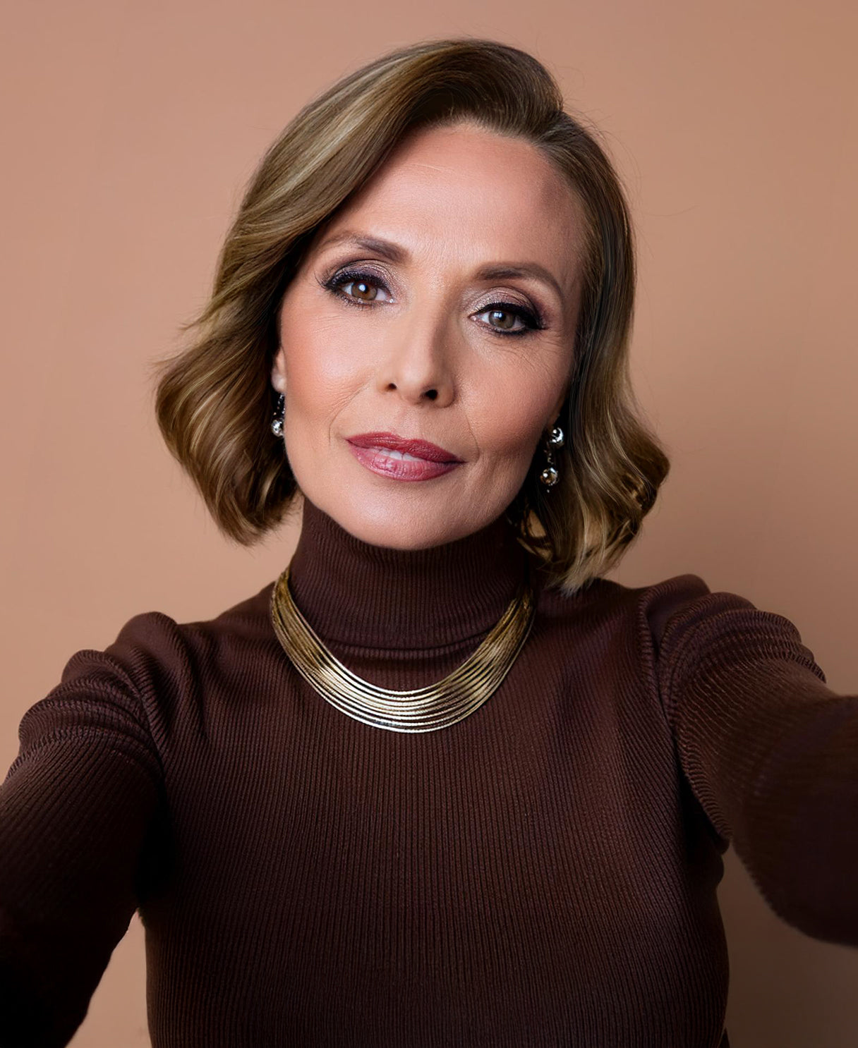 hair topper 12" brown balayage.