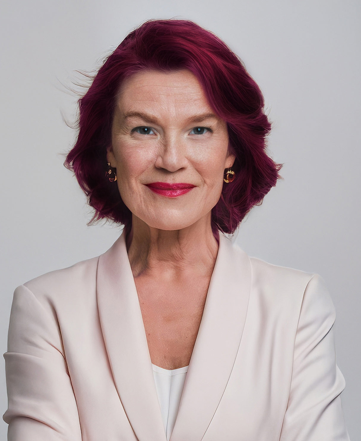 hair topper 12" cherry red.