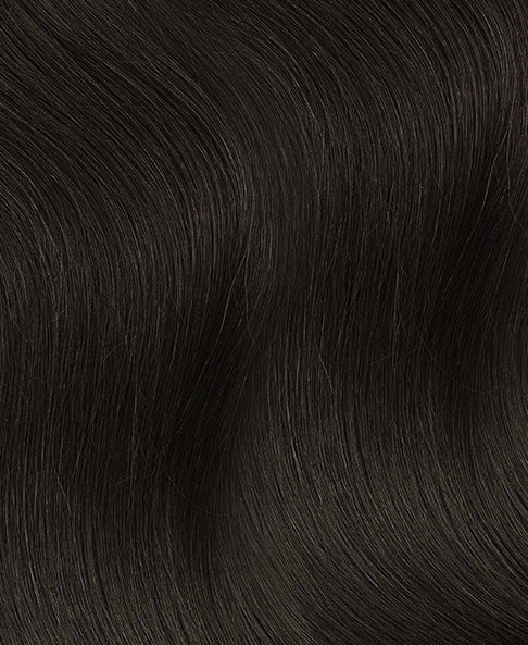 invisible clip-in hair extensions dark brown.