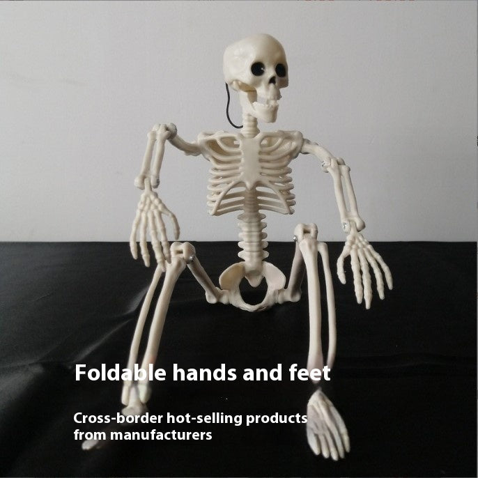 Sainishops™Halloween Simulation 40CM Skeleton Pendant Stand able Movable Joint