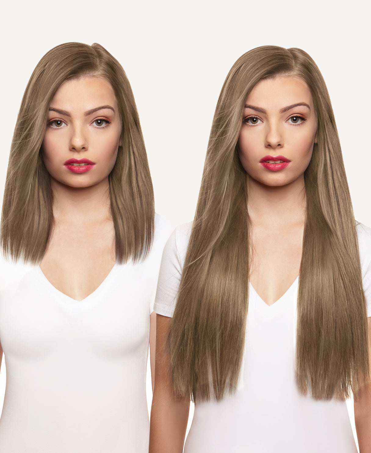 tape-in hair extensions ash blonde.