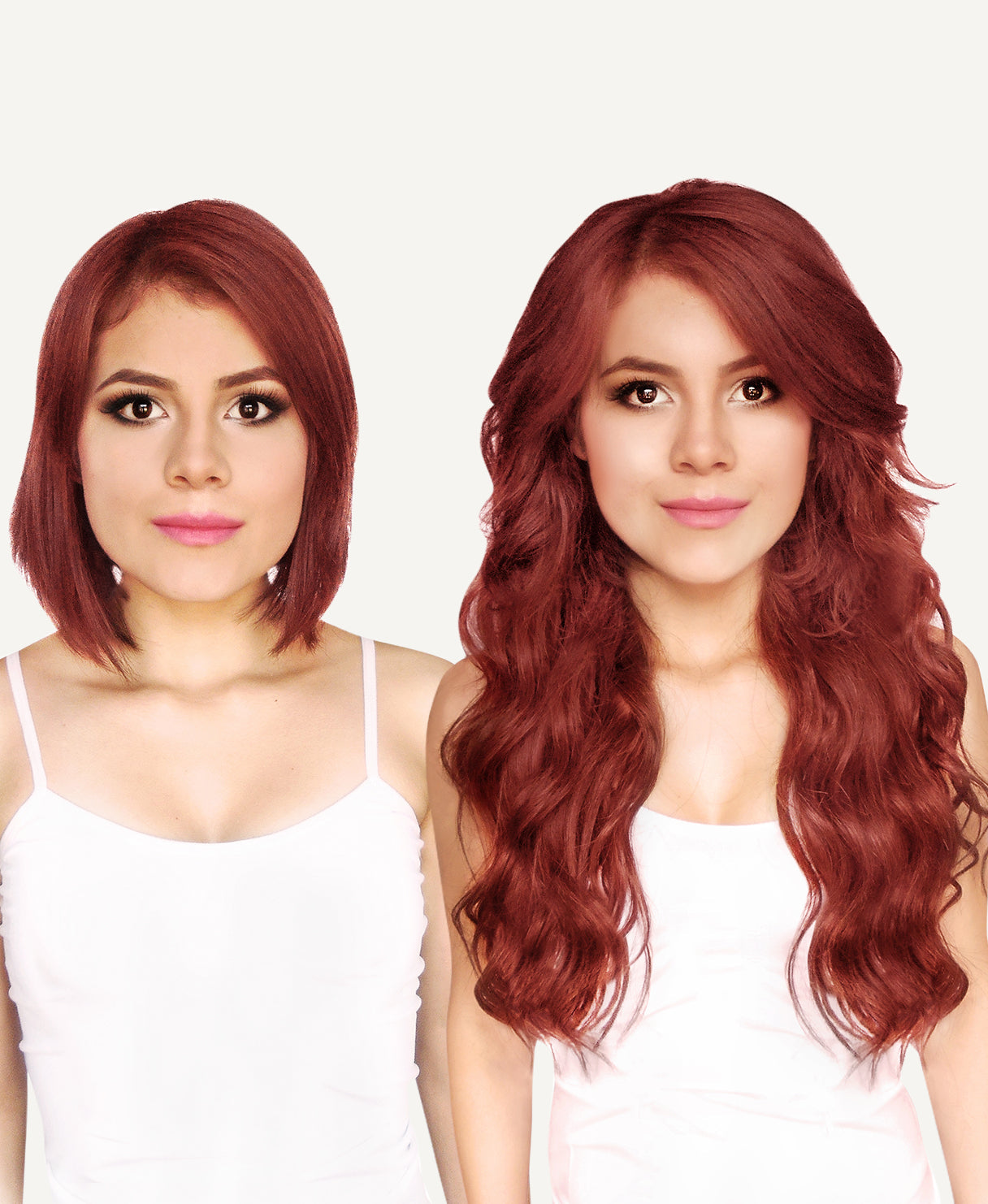 tape-in hair extensions copper.