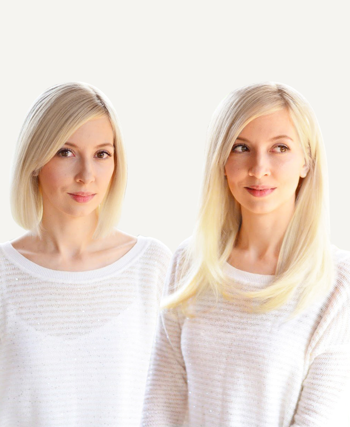 tape-in hair extensions  light blonde.