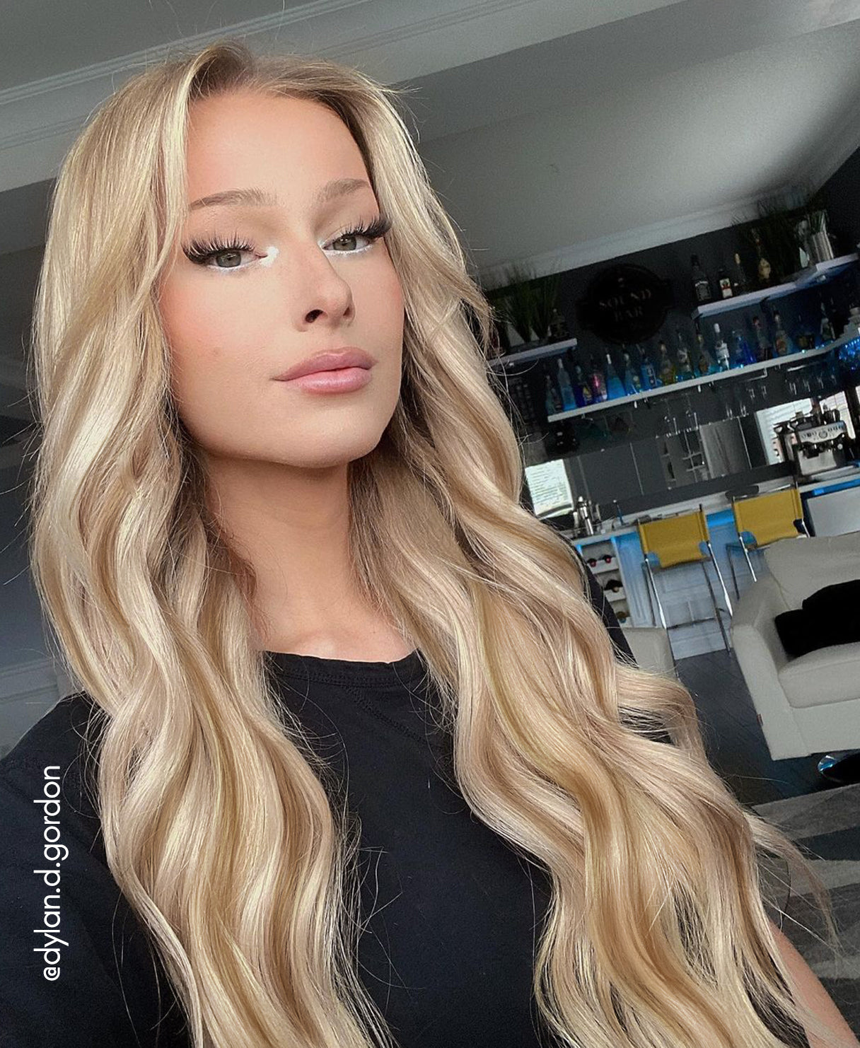 clip-in hair extensions blonde highlights.