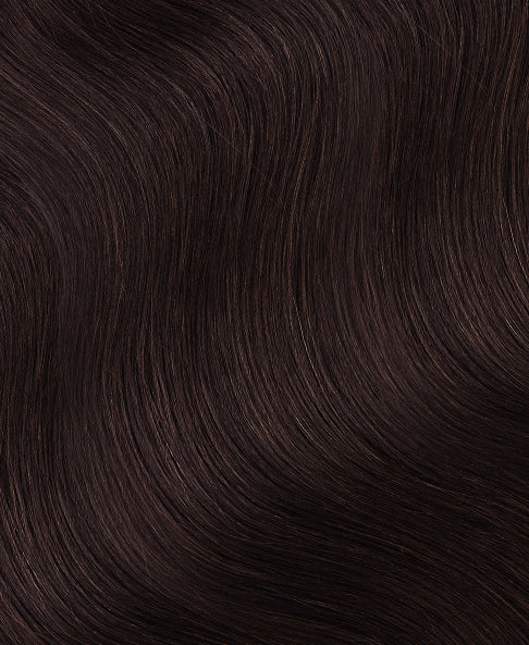tape-in hair extensions chocolate brown.