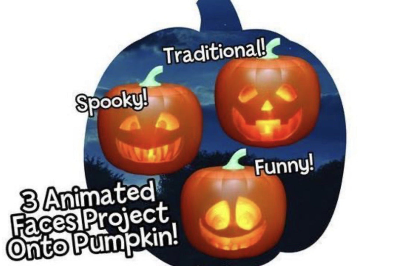 Sainishops™Talking Pumpkin Lantern Christmas Halloween Pumpkin Lantern Projection
