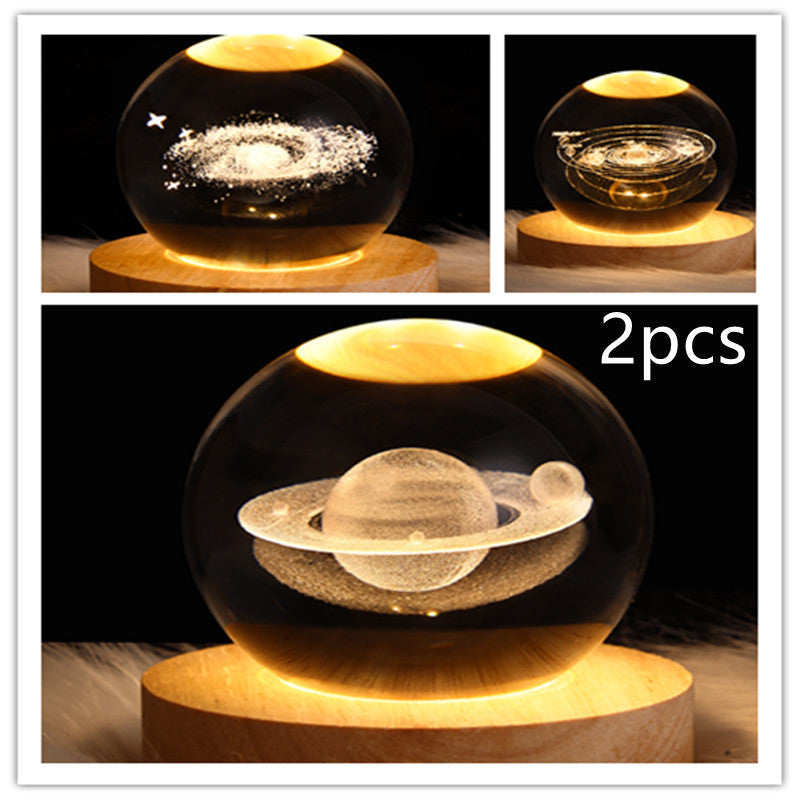 Sainishops™LED Night Light Galaxy Crystal Ball Table Lamp