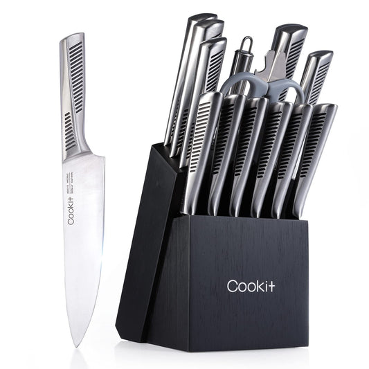 Sainishops™Kitchen Knife Set 15 Piece Knife Sets with Block