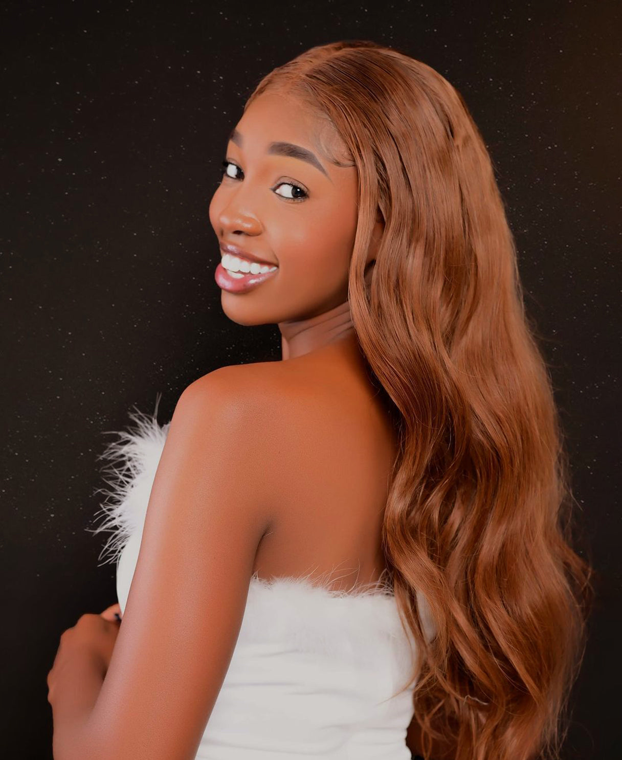 clip-in hair extensions pumpkin spice.