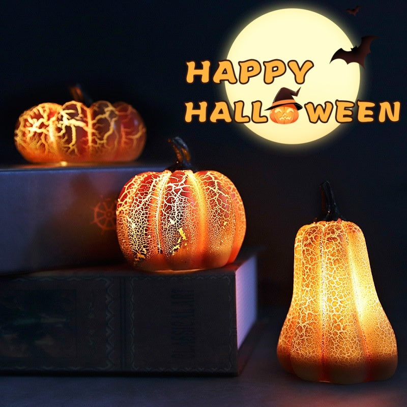 Sainishops™New Halloween Pumpkin Lantern Simulation Pumpkin LED Candle Lamp