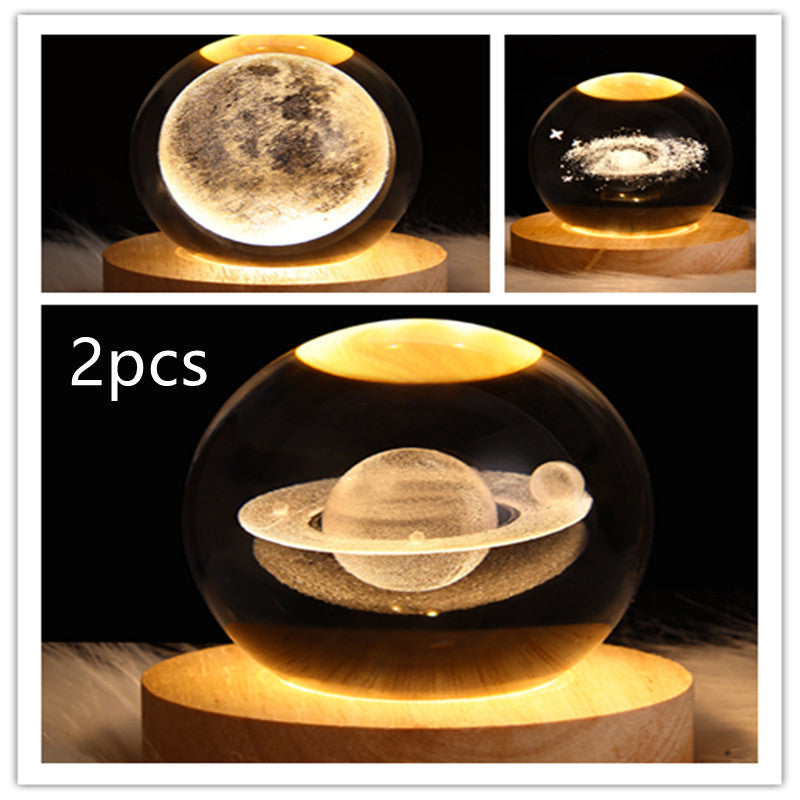 Sainishops™LED Night Light Galaxy Crystal Ball Table Lamp