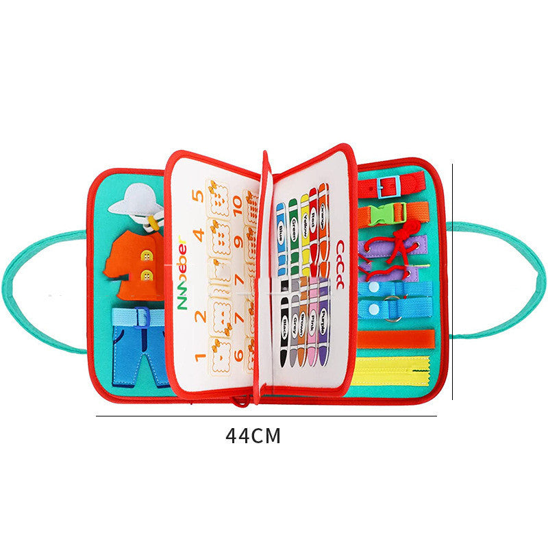 Sainishops™New Busy Book Children s Busy Board Dressing And Buttoning Learning Baby