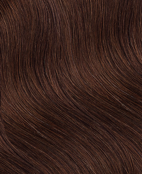 tape-in hair extensions medium brown.