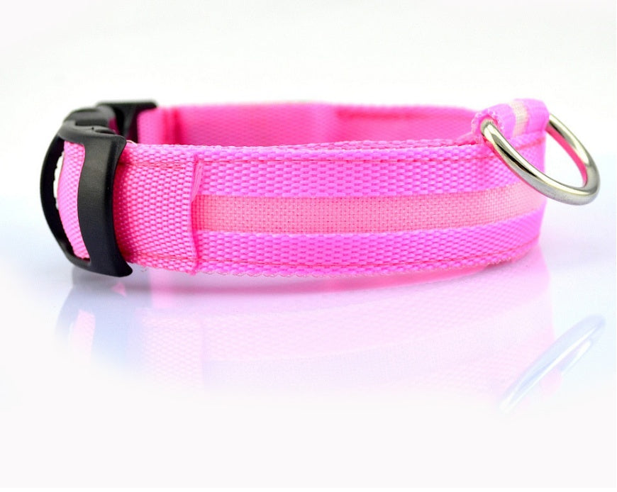 Sainishops™Nylon LED Pet Dog Luminous Collar Night Safety Flashing