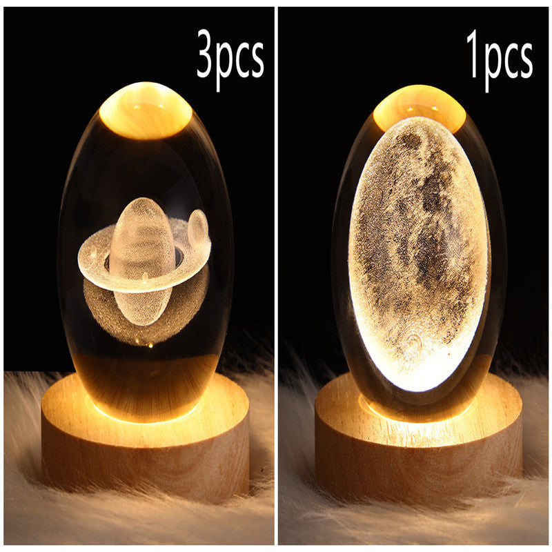 Sainishops™LED Night Light Galaxy Crystal Ball Table Lamp