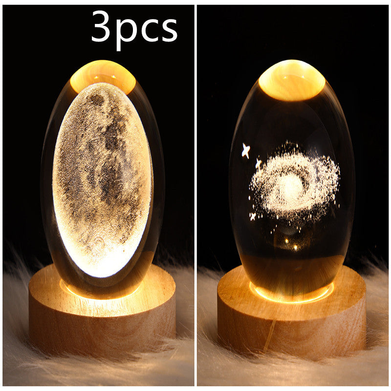 Sainishops™LED Night Light Galaxy Crystal Ball Table Lamp