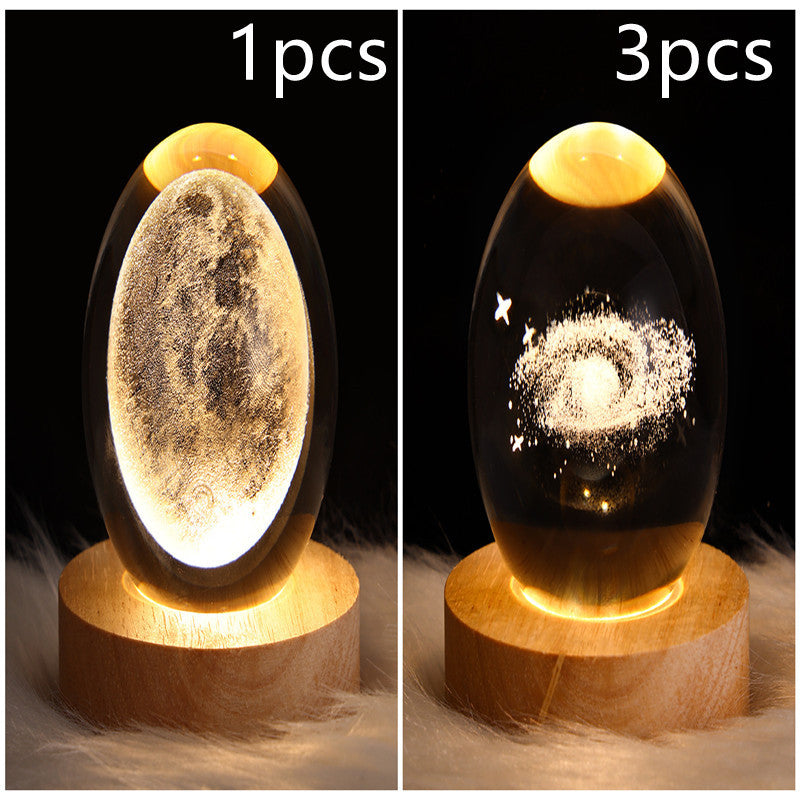 Sainishops™LED Night Light Galaxy Crystal Ball Table Lamp