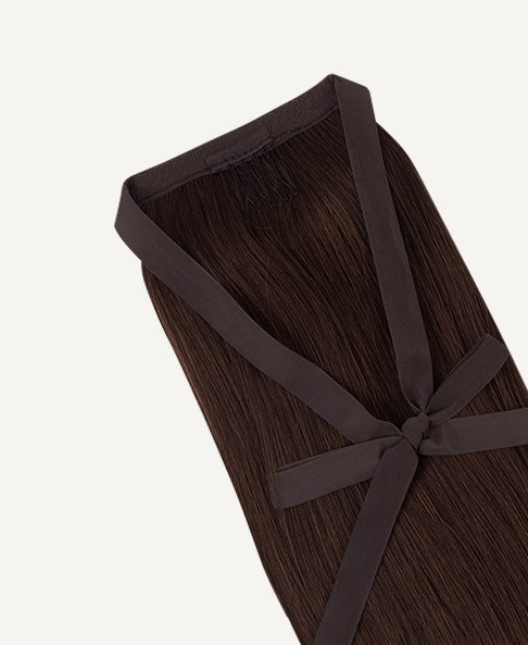 ponytail - medium brown.