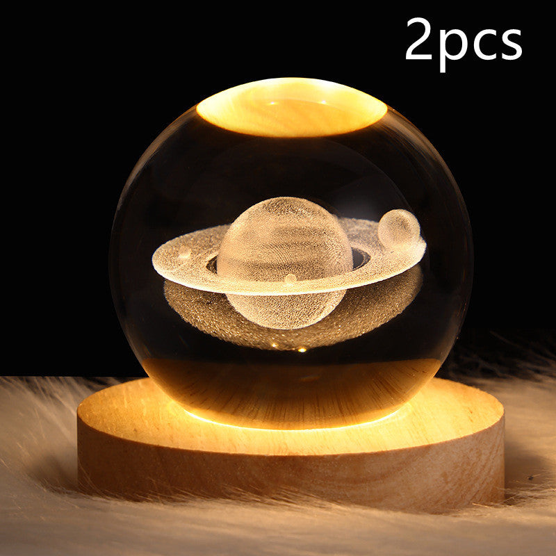 Sainishops™LED Night Light Galaxy Crystal Ball Table Lamp