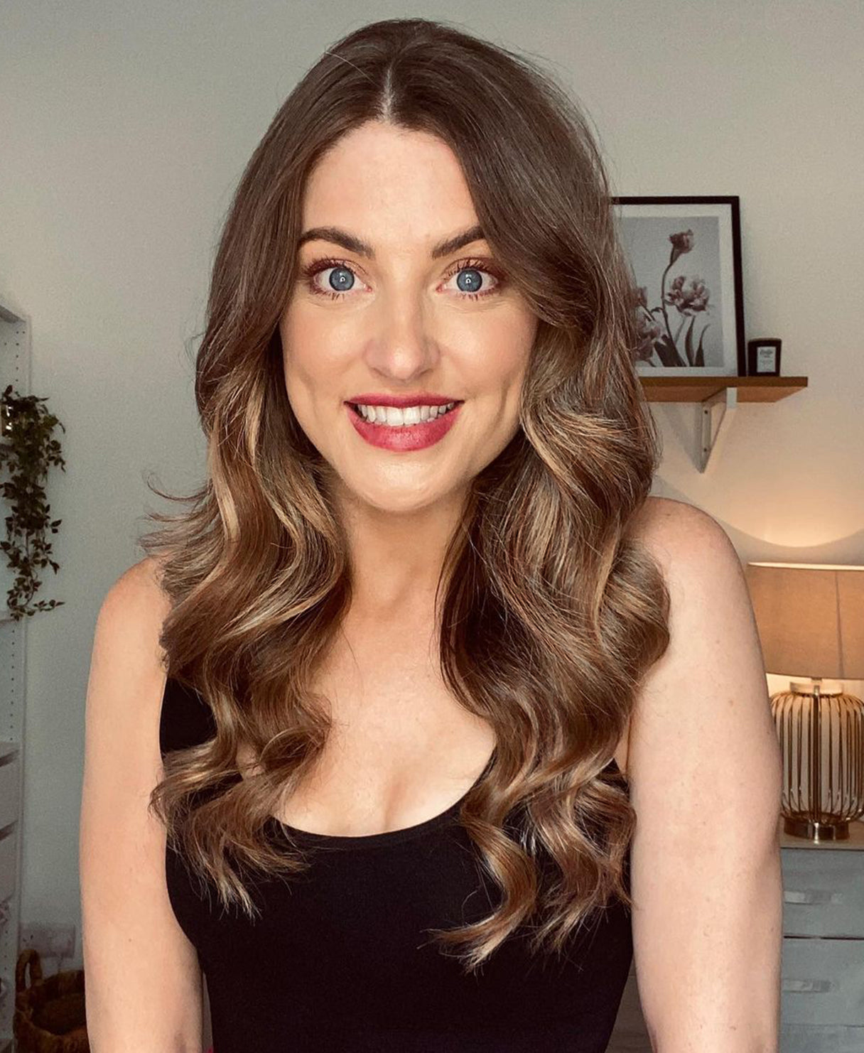 clip-in hair extensions caramel balayage.