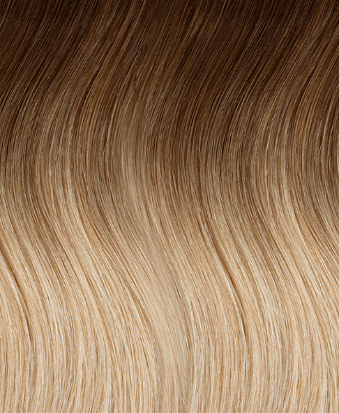 clip-in hair extensions dirty blonde rootmelt.