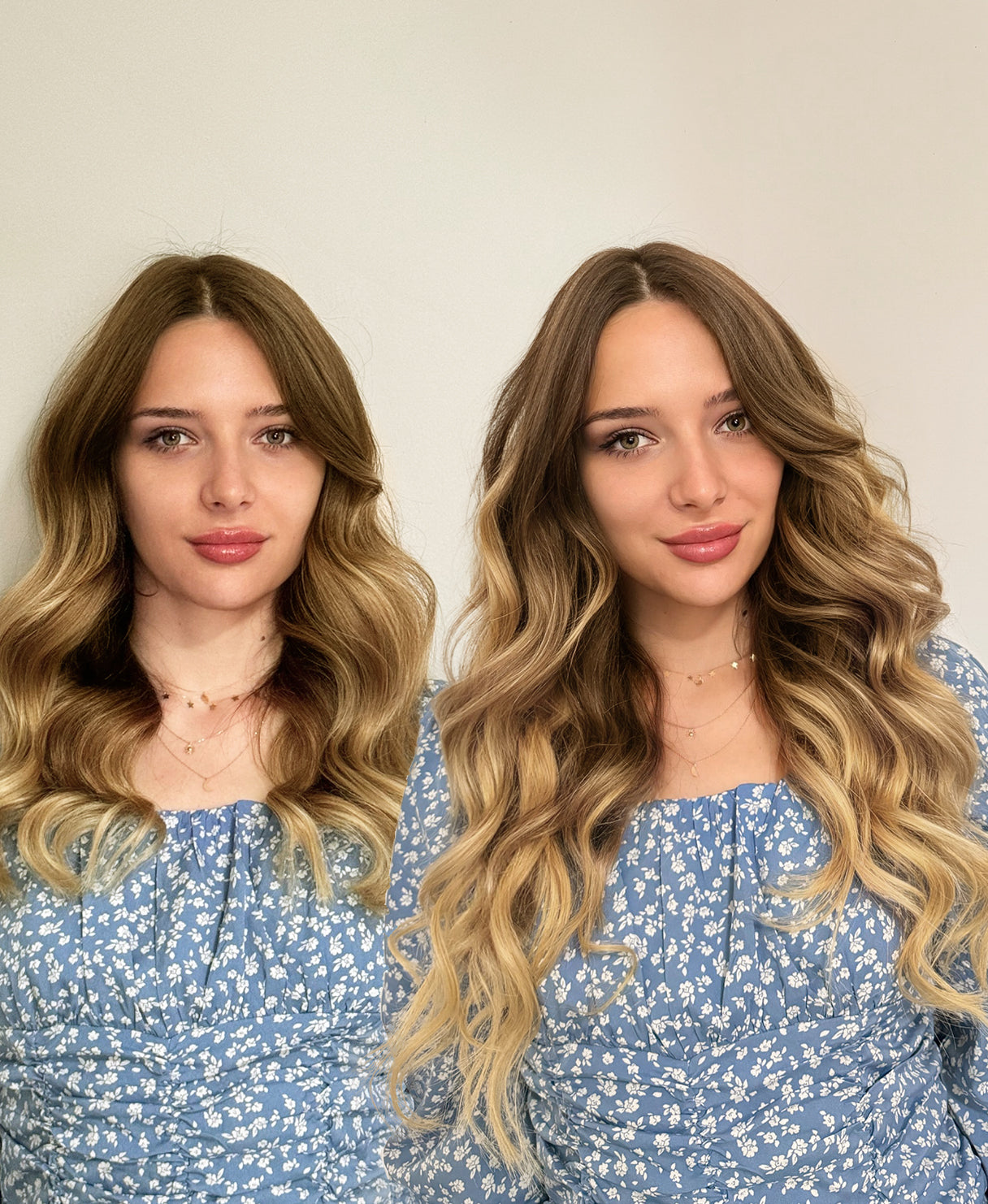 tape-in hair extensions teddy blonde.