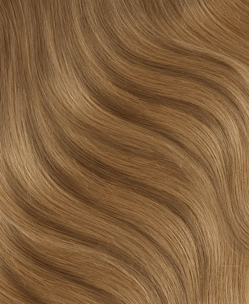 clip-in volumizer teddy blonde balayage.