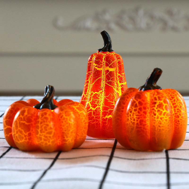 Sainishops™New Halloween Pumpkin Lantern Simulation Pumpkin LED Candle Lamp