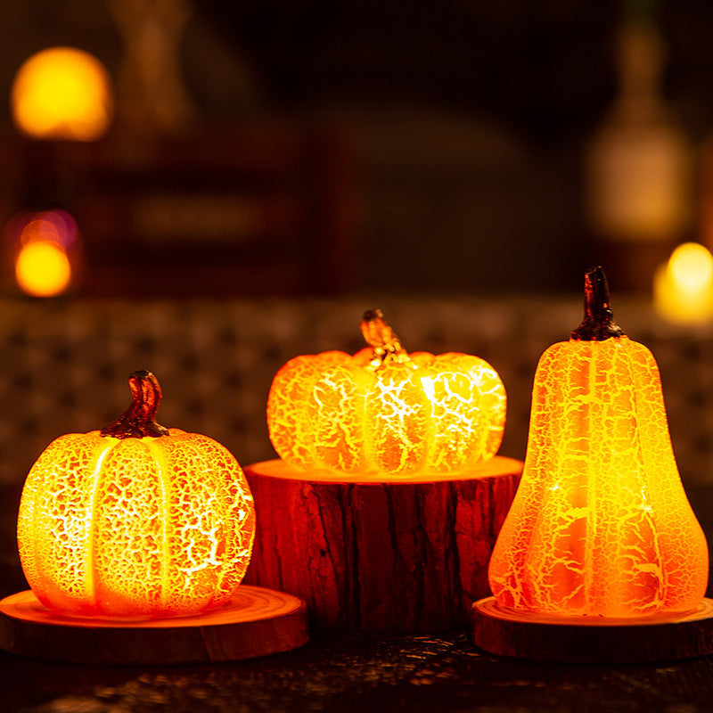 Sainishops™New Halloween Pumpkin Lantern Simulation Pumpkin LED Candle Lamp