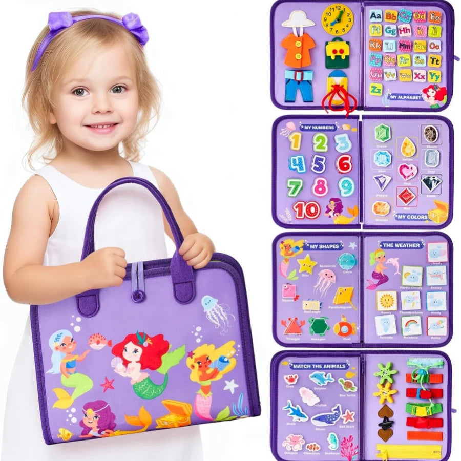 Sainishops™New Busy Book Children s Busy Board Dressing And Buttoning Learning Baby