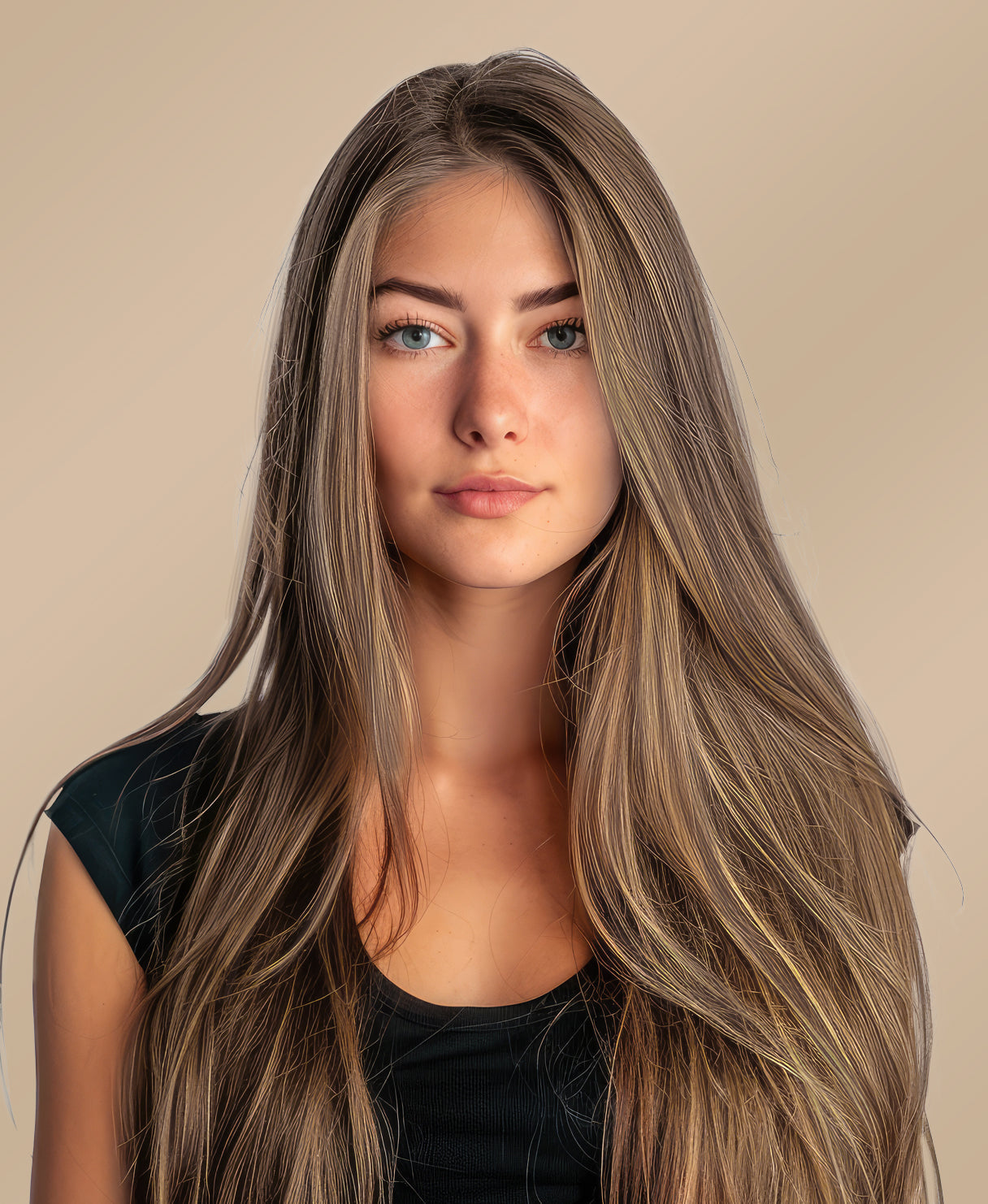 clip-in volumizer dark blonde.