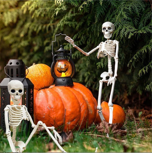 Sainishops™Halloween Simulation 40CM Skeleton Pendant Stand able Movable Joint