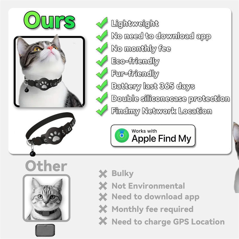 Sainishops™Creative Cartoon Printed Pet Cat Locator Collar