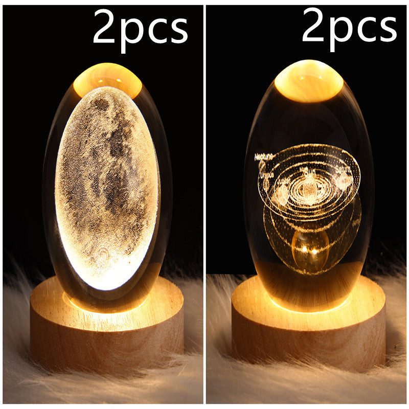 Sainishops™LED Night Light Galaxy Crystal Ball Table Lamp